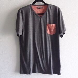 Foreign exchange  gray top with paisley print - L